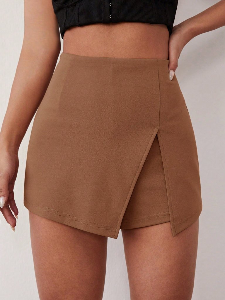 Jupe-short marron