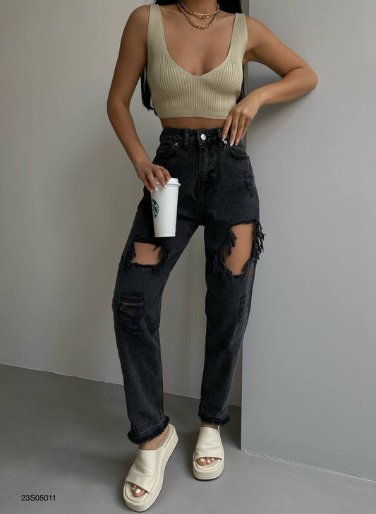 Jean mom noir