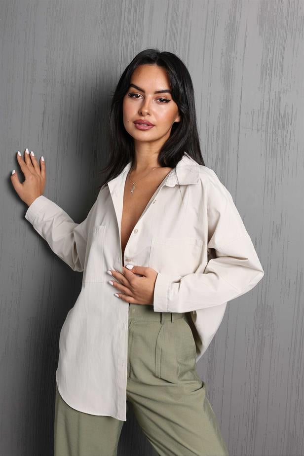 Chemise écrue oversize