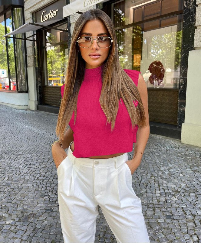 Crop top rose fuchsia