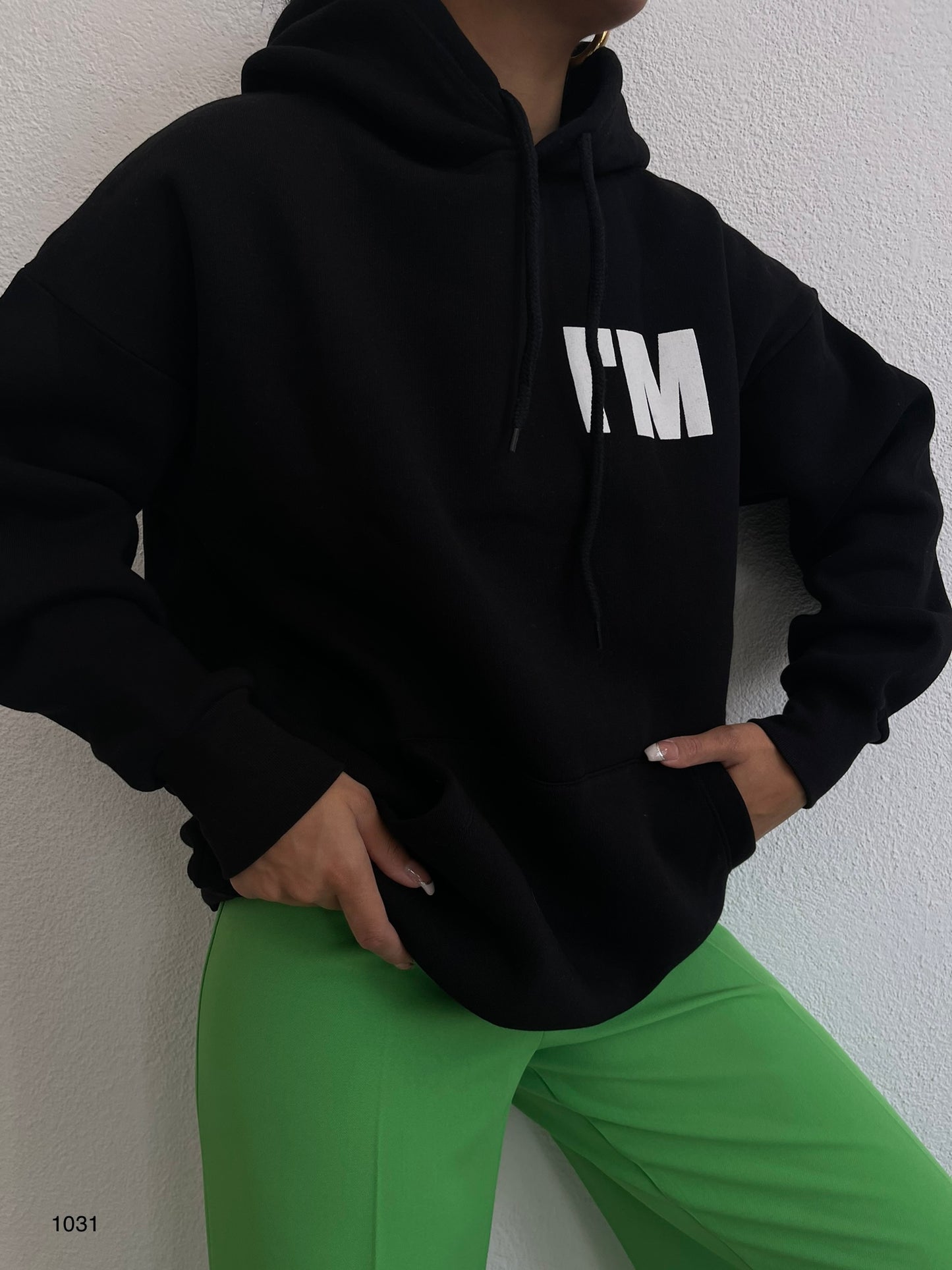 Sweat noir "I'M"