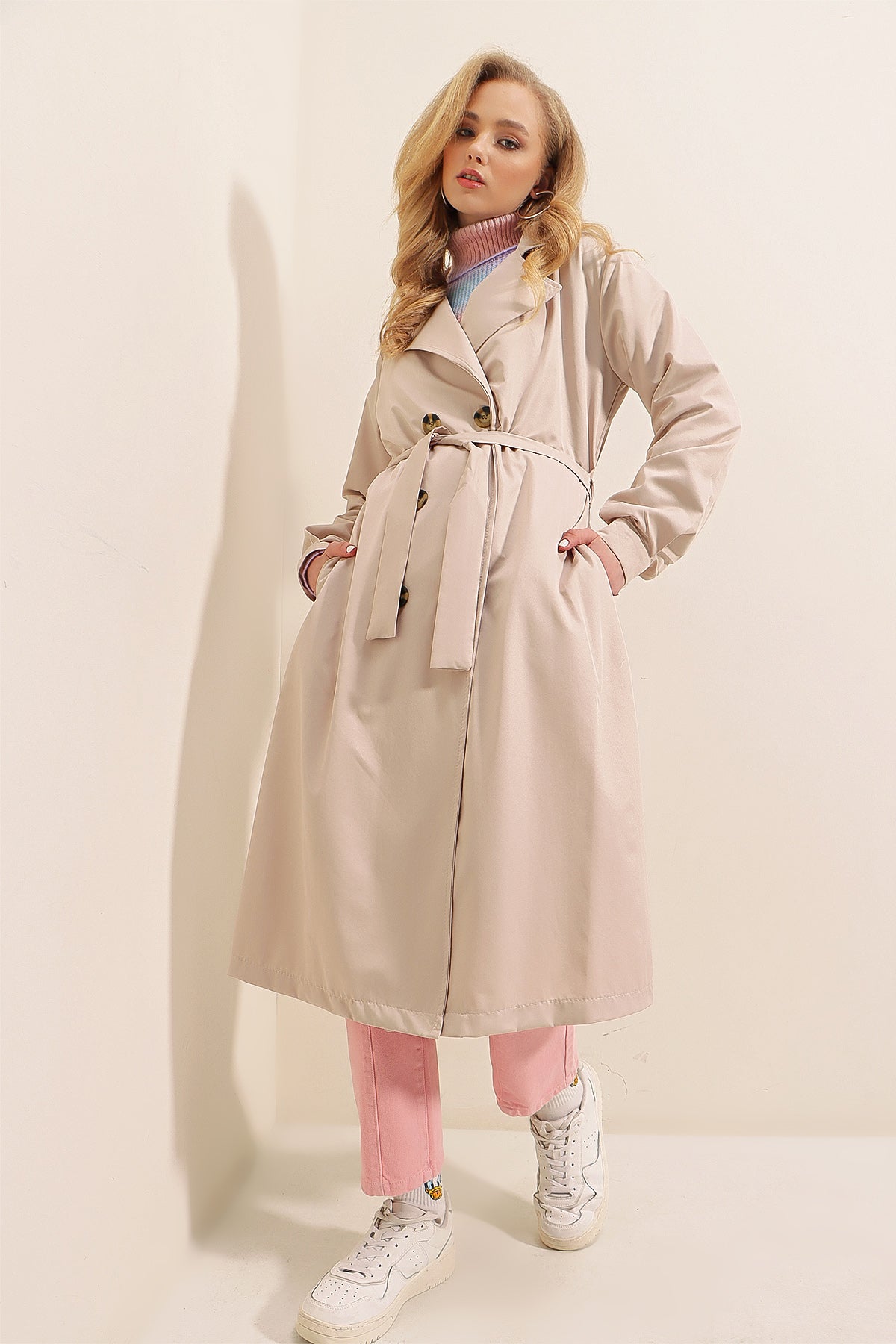 Manteau Trench beige