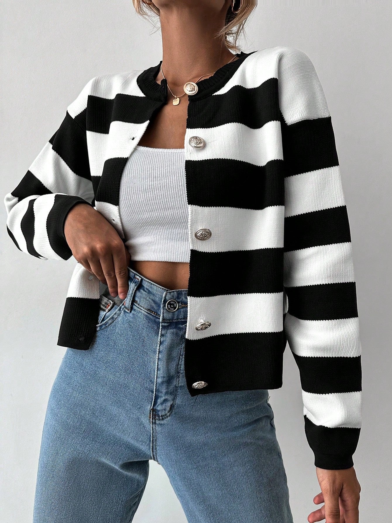 Gilet blanc et noir
