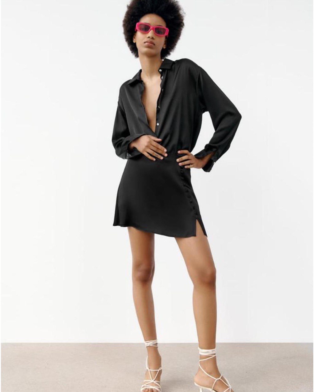 Jupe noire satin