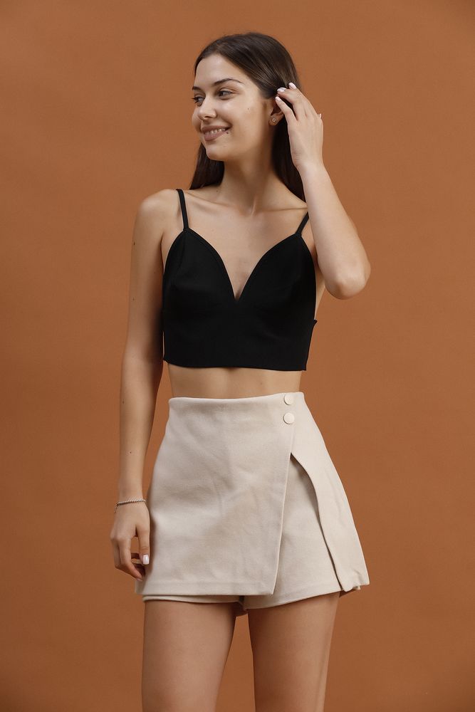 Jupe short beige
