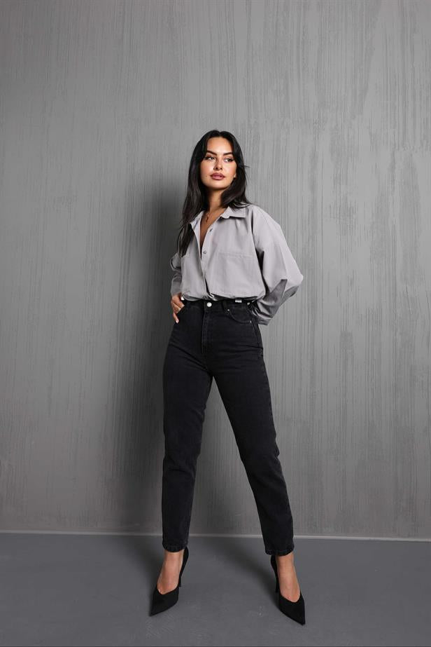 Chemise grise oversize