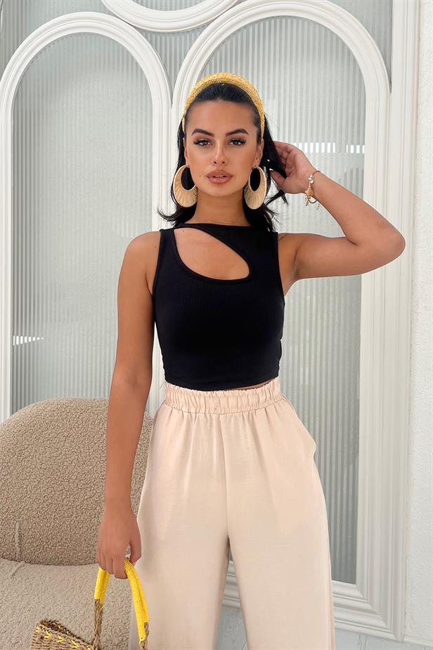 Crop top noir