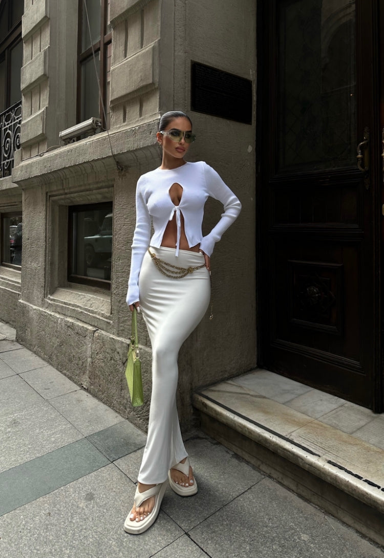 398 - Blouse ouverte blanche