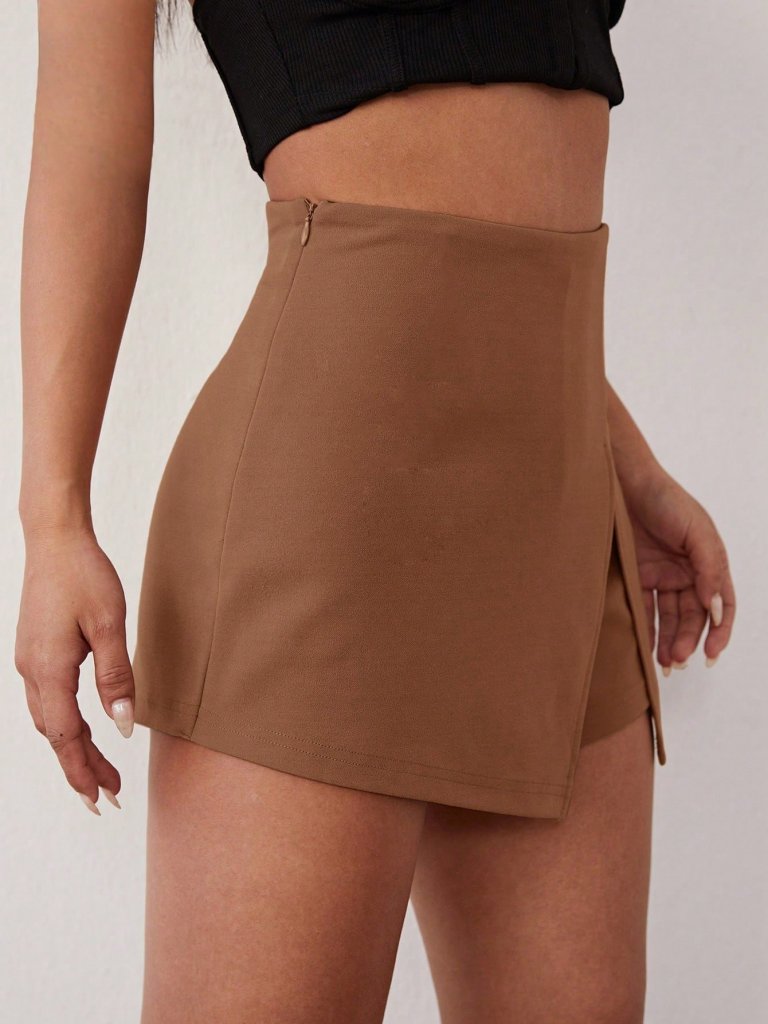 Jupe-short marron