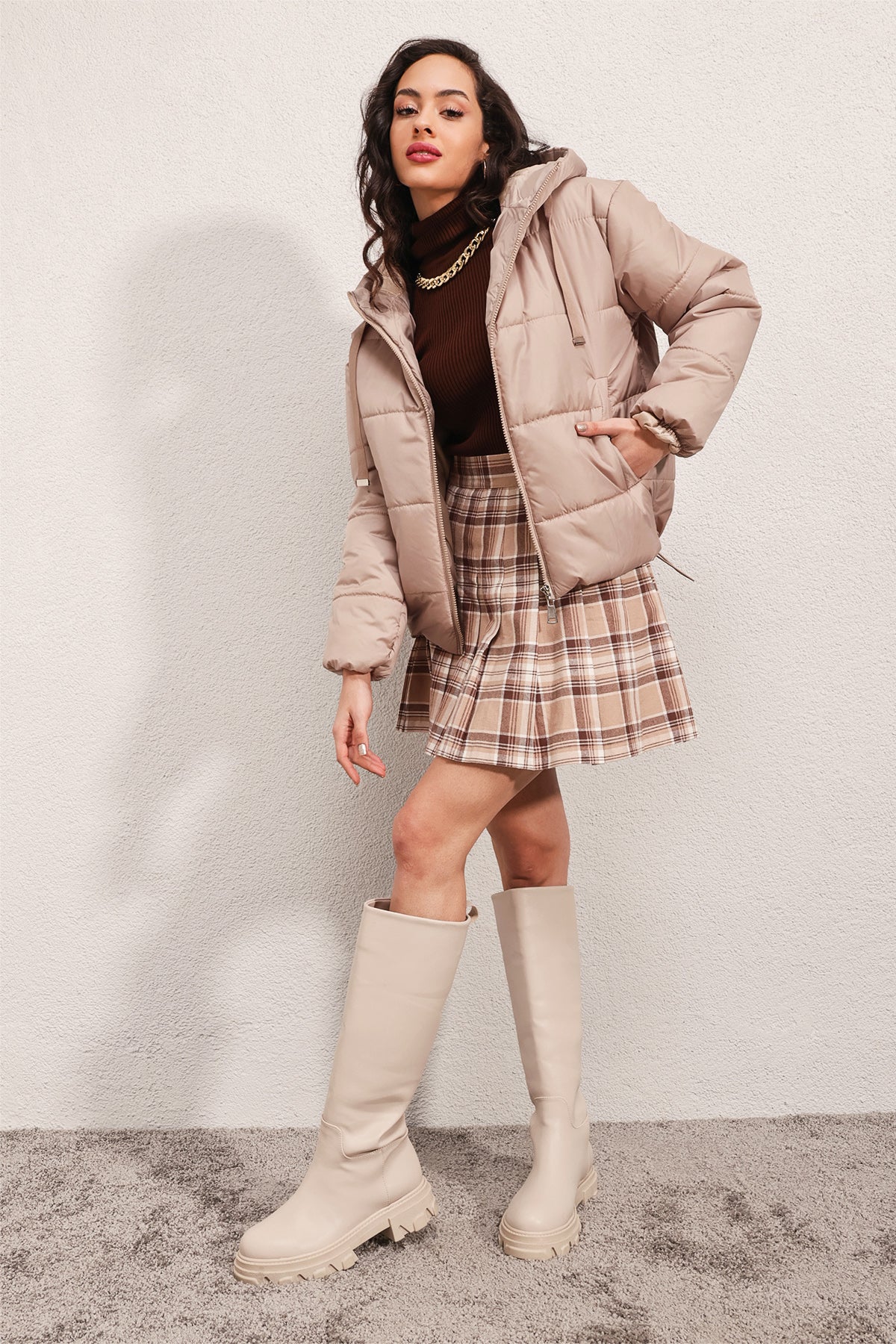Doudoune beige