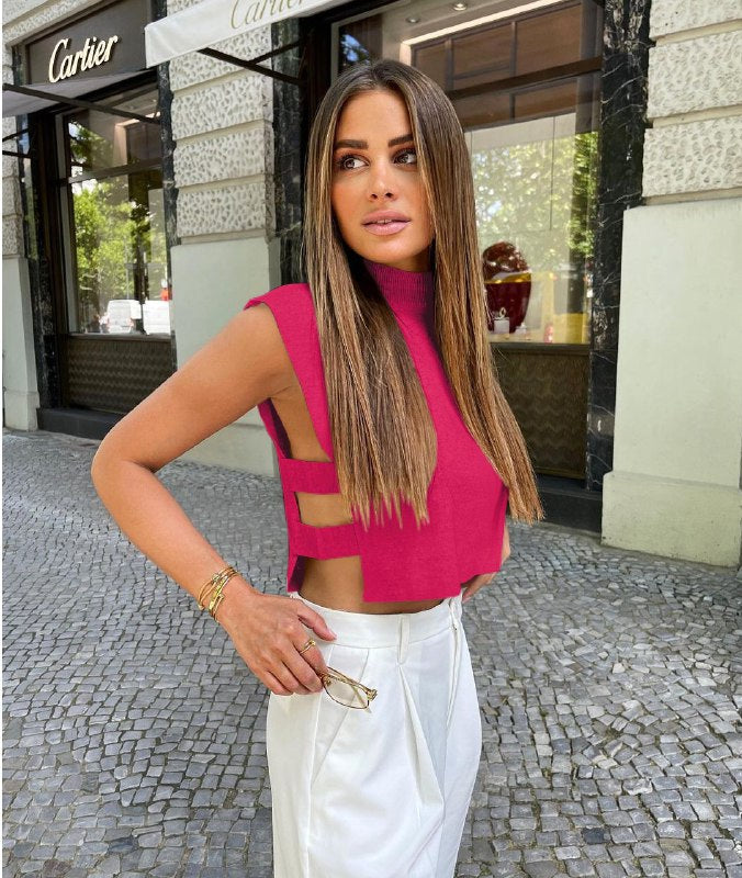 Crop top rose fuchsia