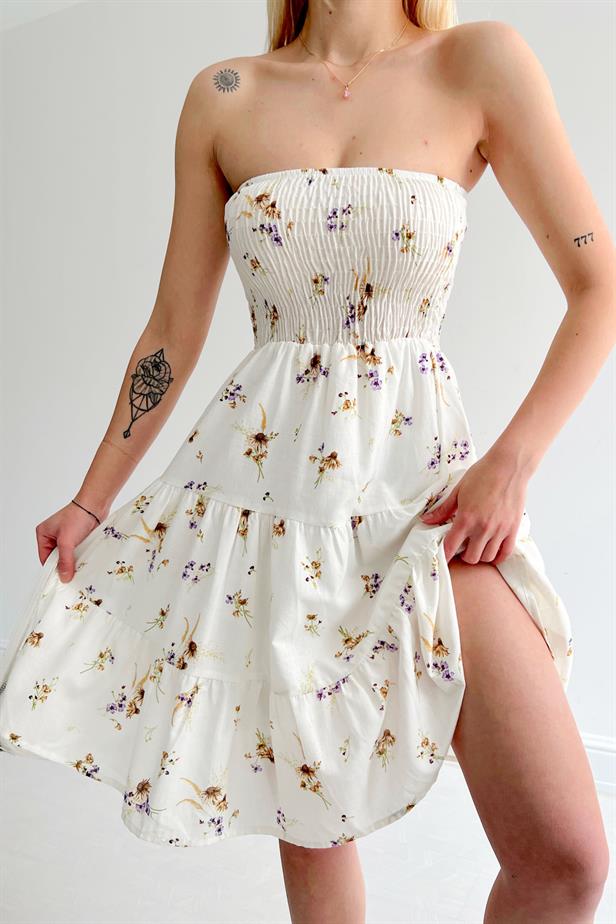 Robe bustier imprimée