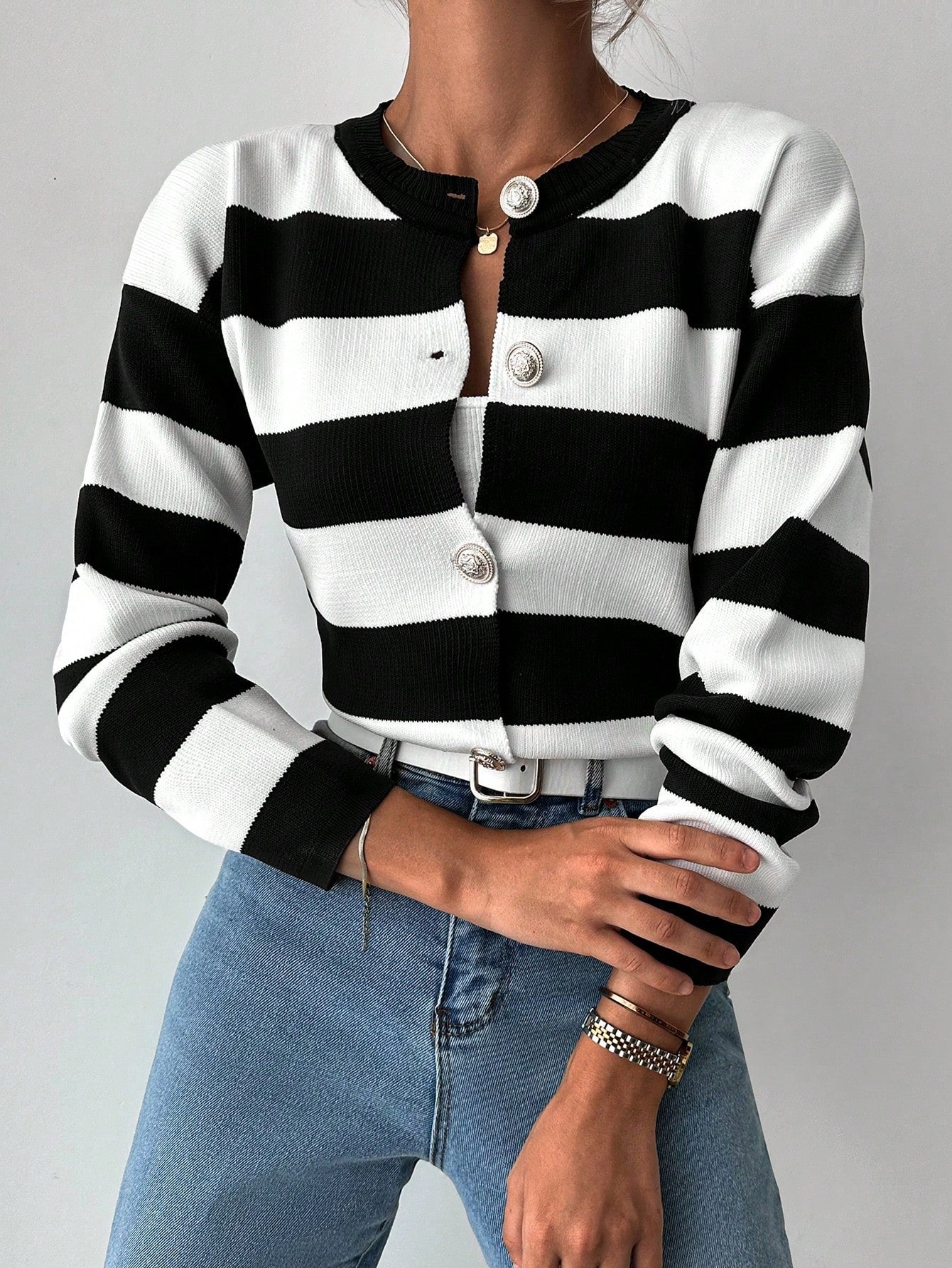 Gilet blanc et noir