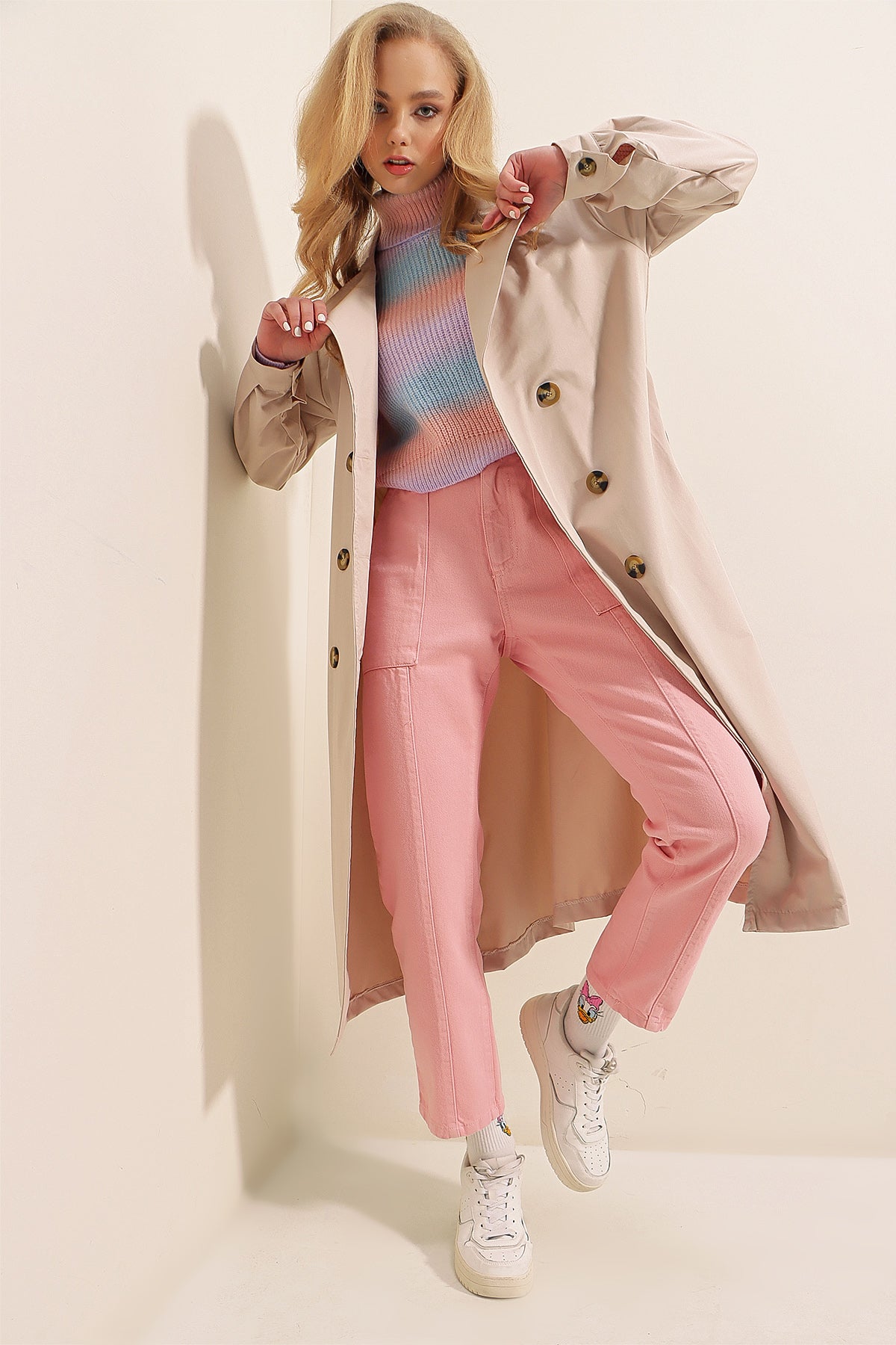 Manteau Trench beige