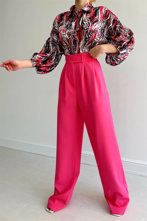 Chemise satin imprimée