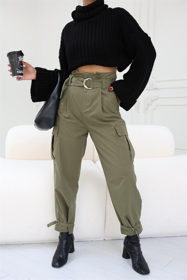 Pantalon cargo kaki