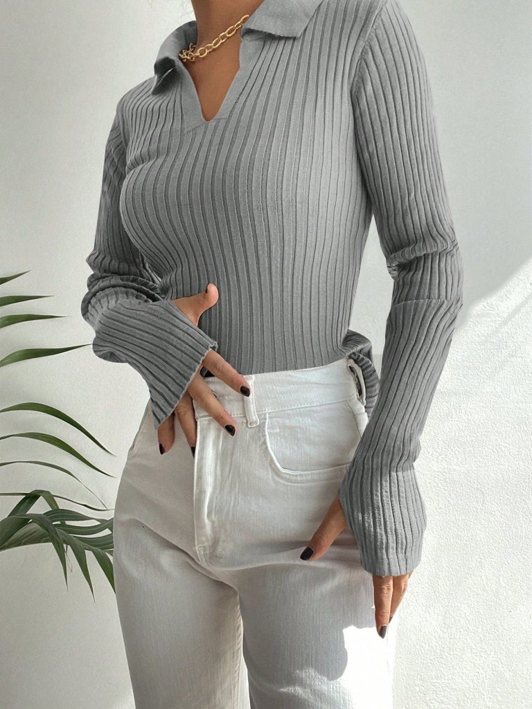 Pull polo gris
