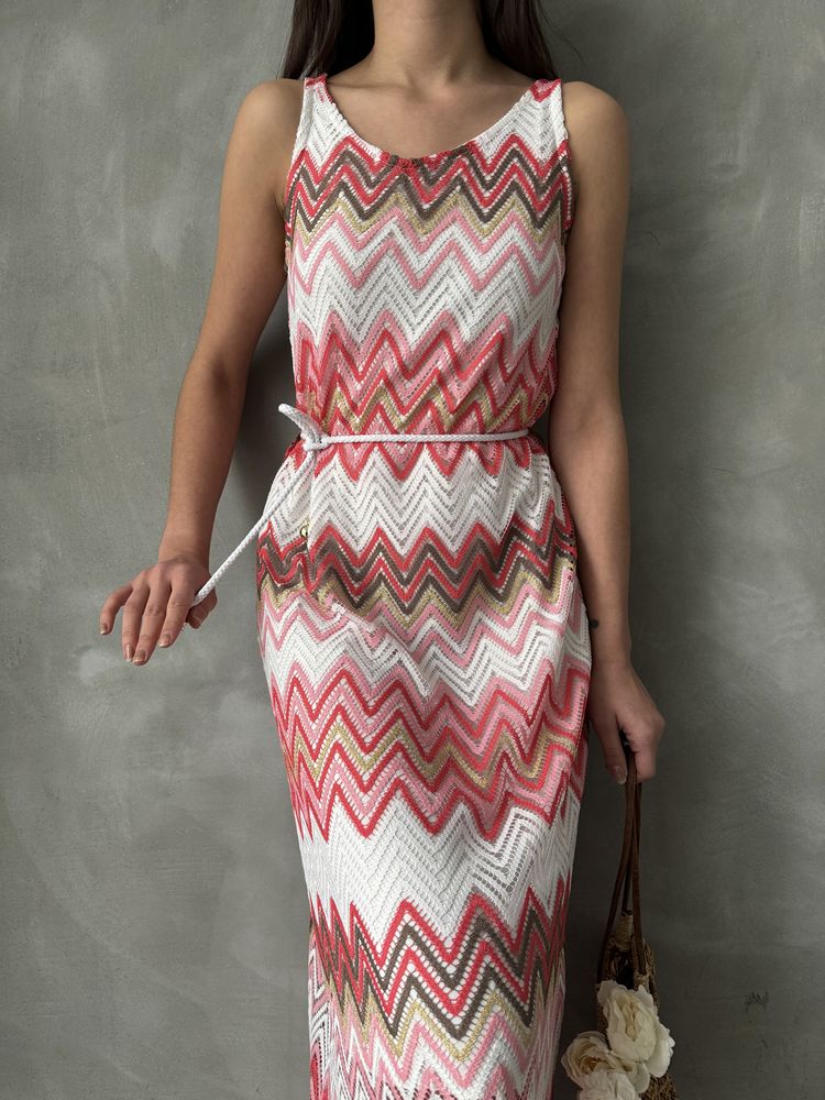 Robe Zig zag rose