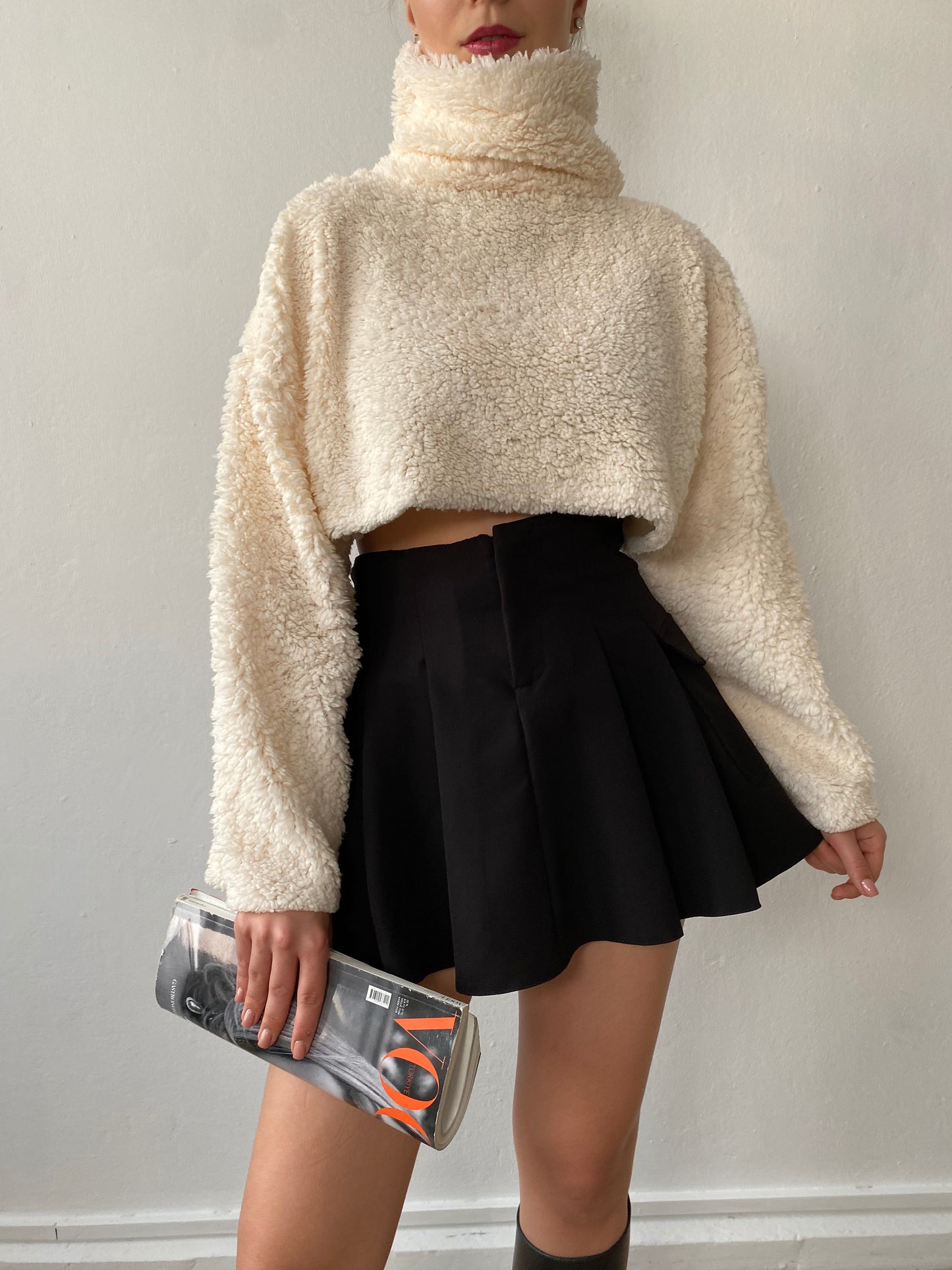Pull col roulé doux