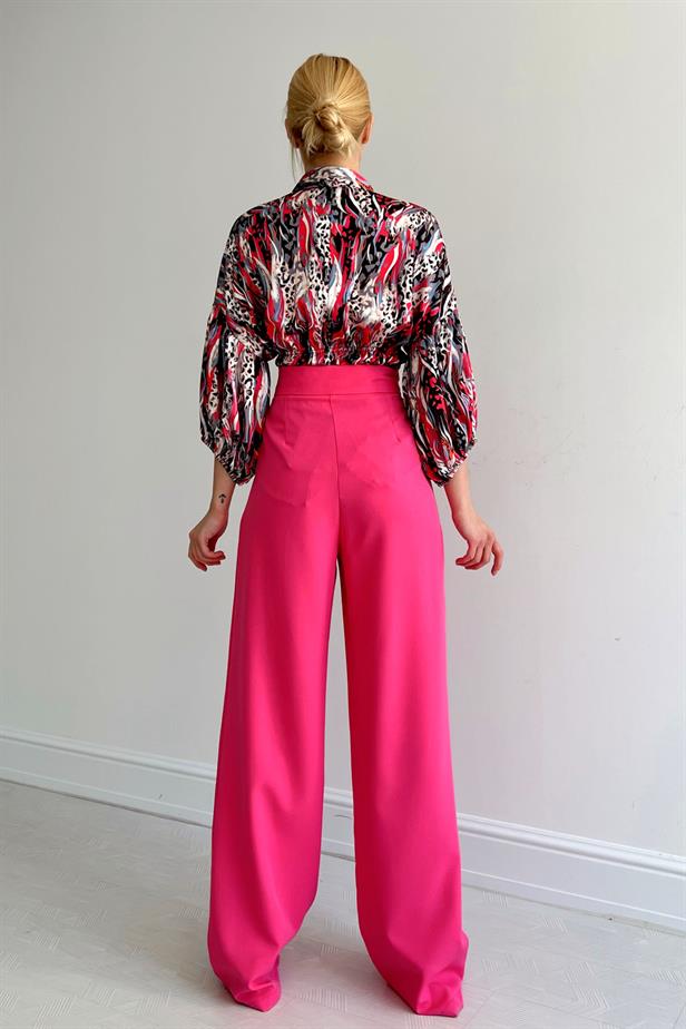 Chemise satin imprimée