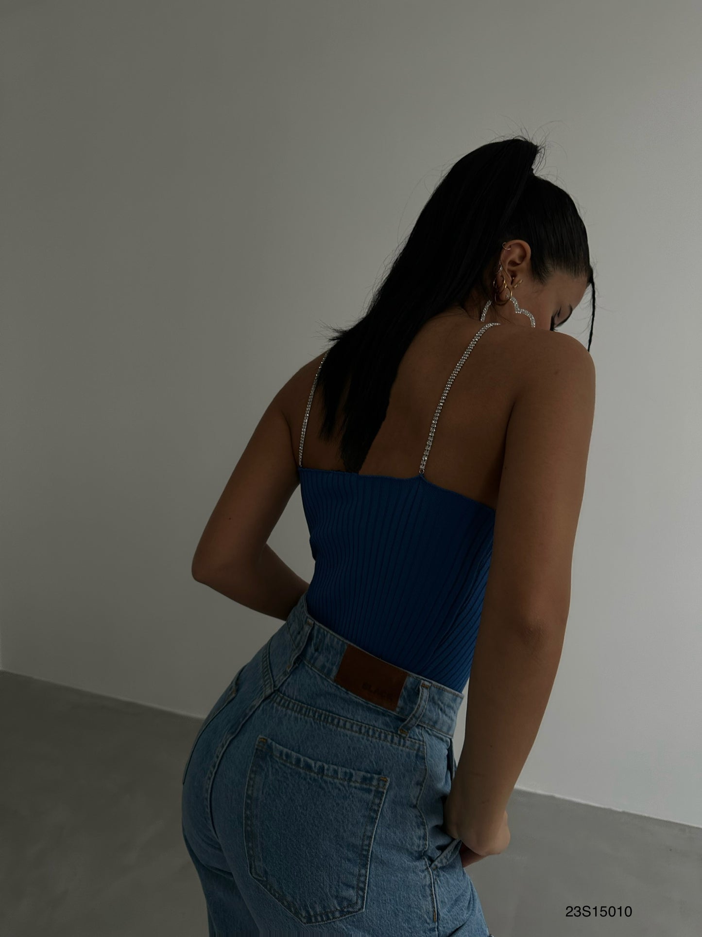 Top bretelles bleu