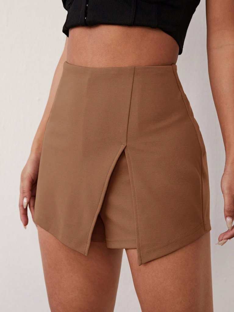 Jupe-short marron