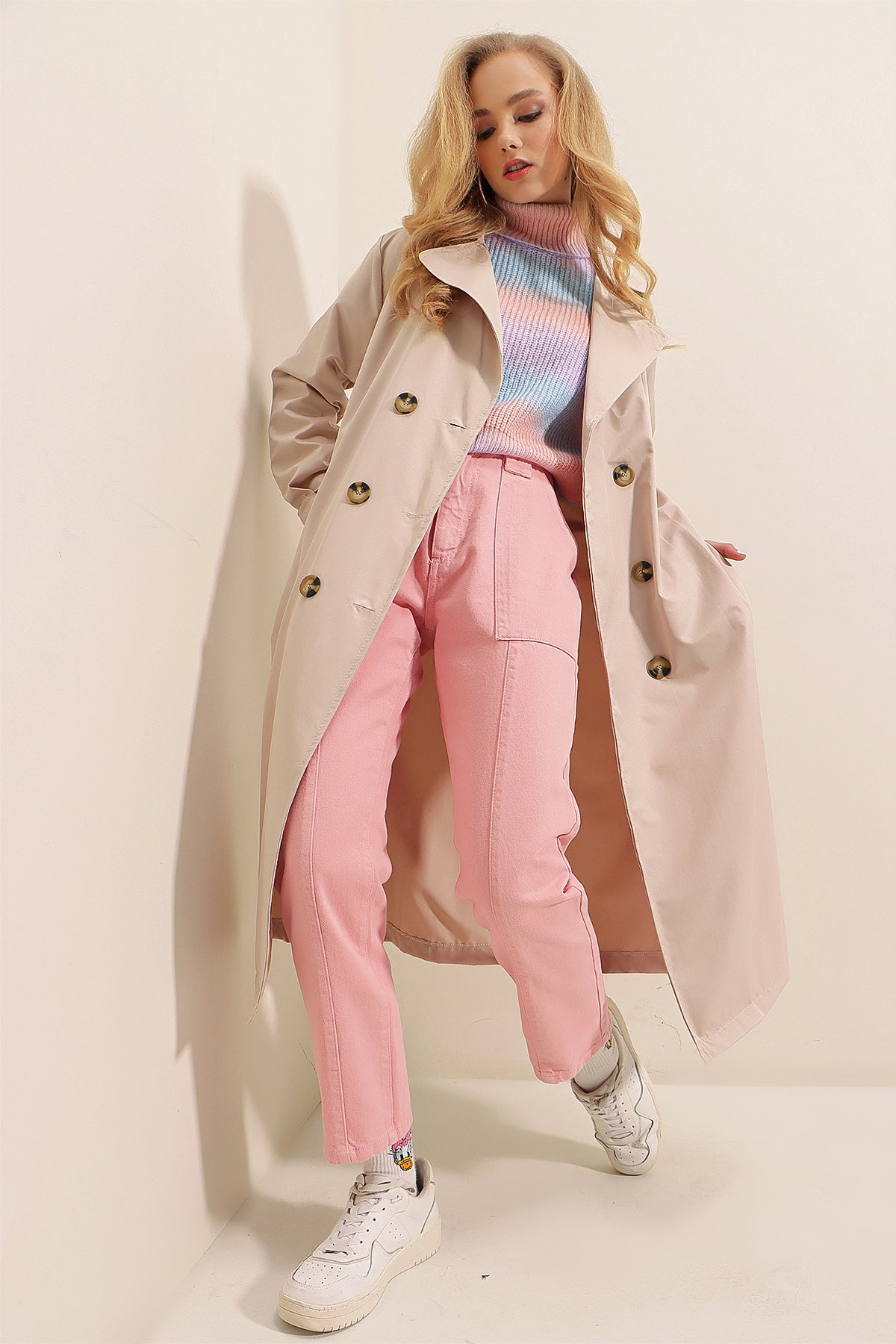 Manteau Trench beige