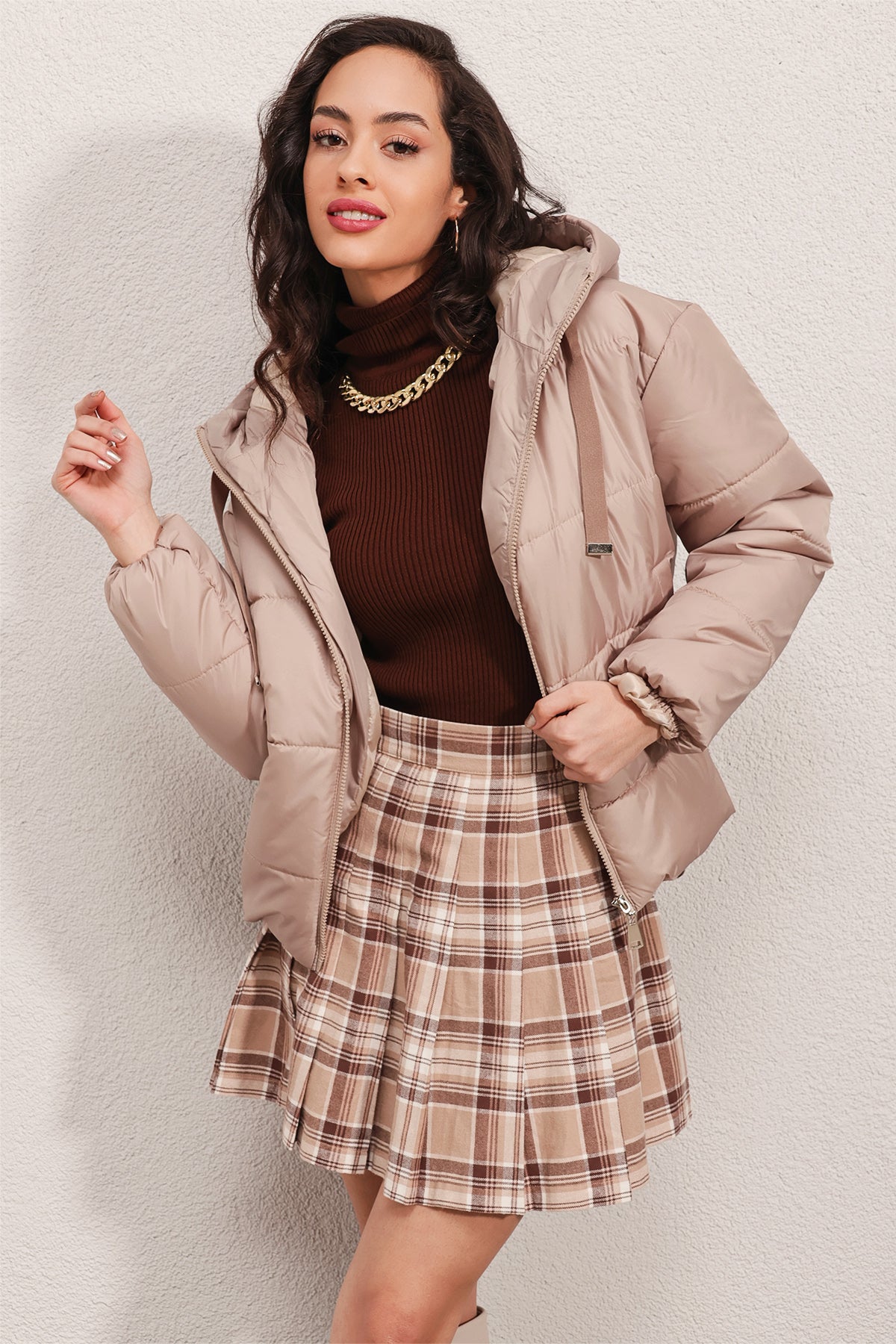Doudoune beige