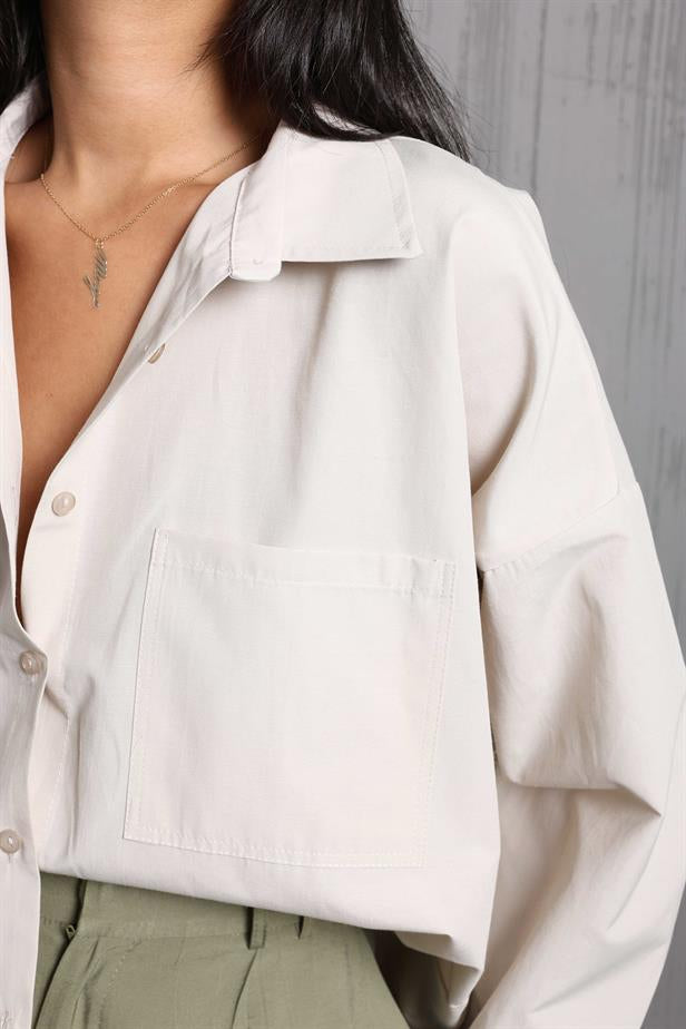 Chemise écrue oversize