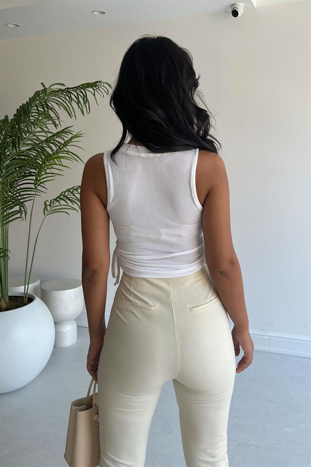 Crop top blanc