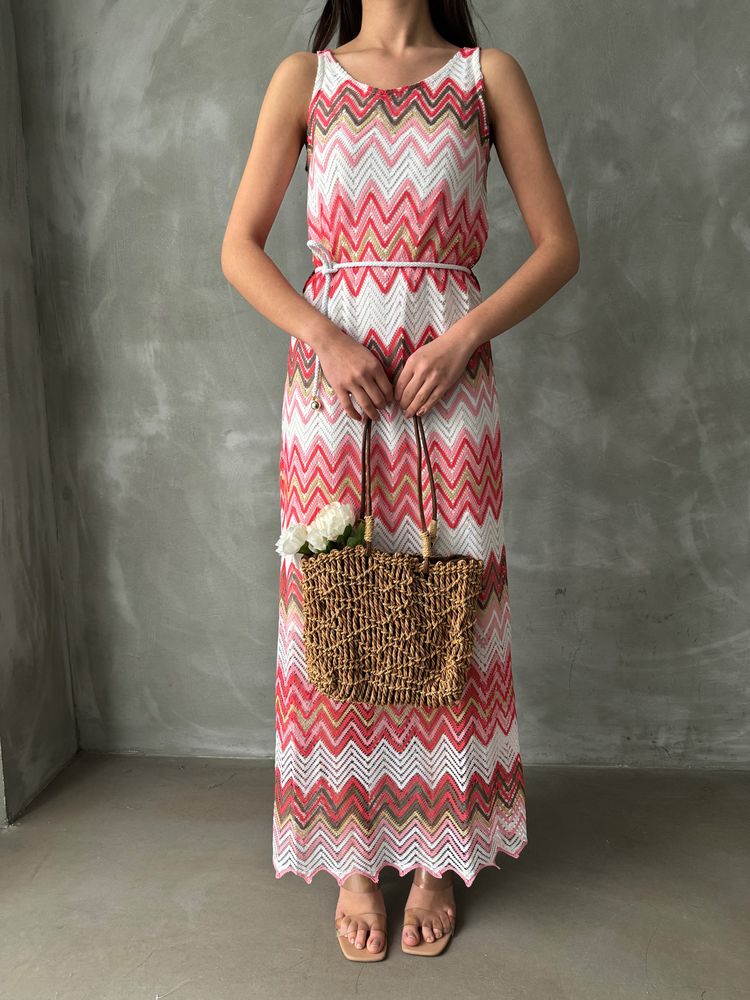 Robe Zig zag rose