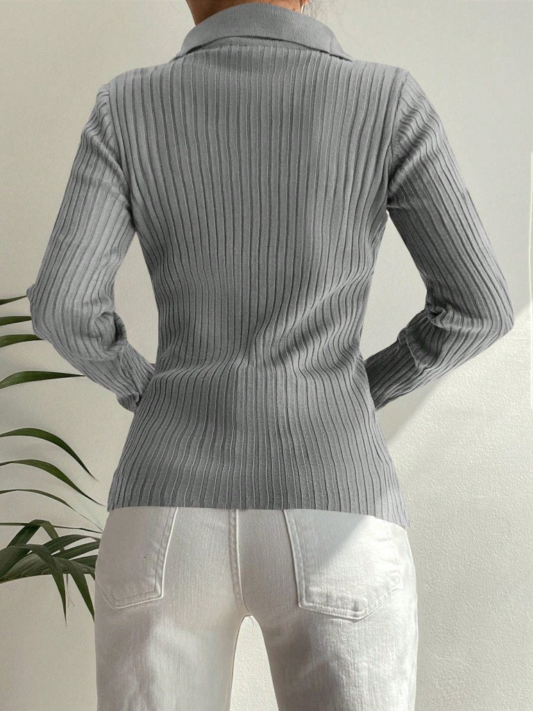 Pull polo gris