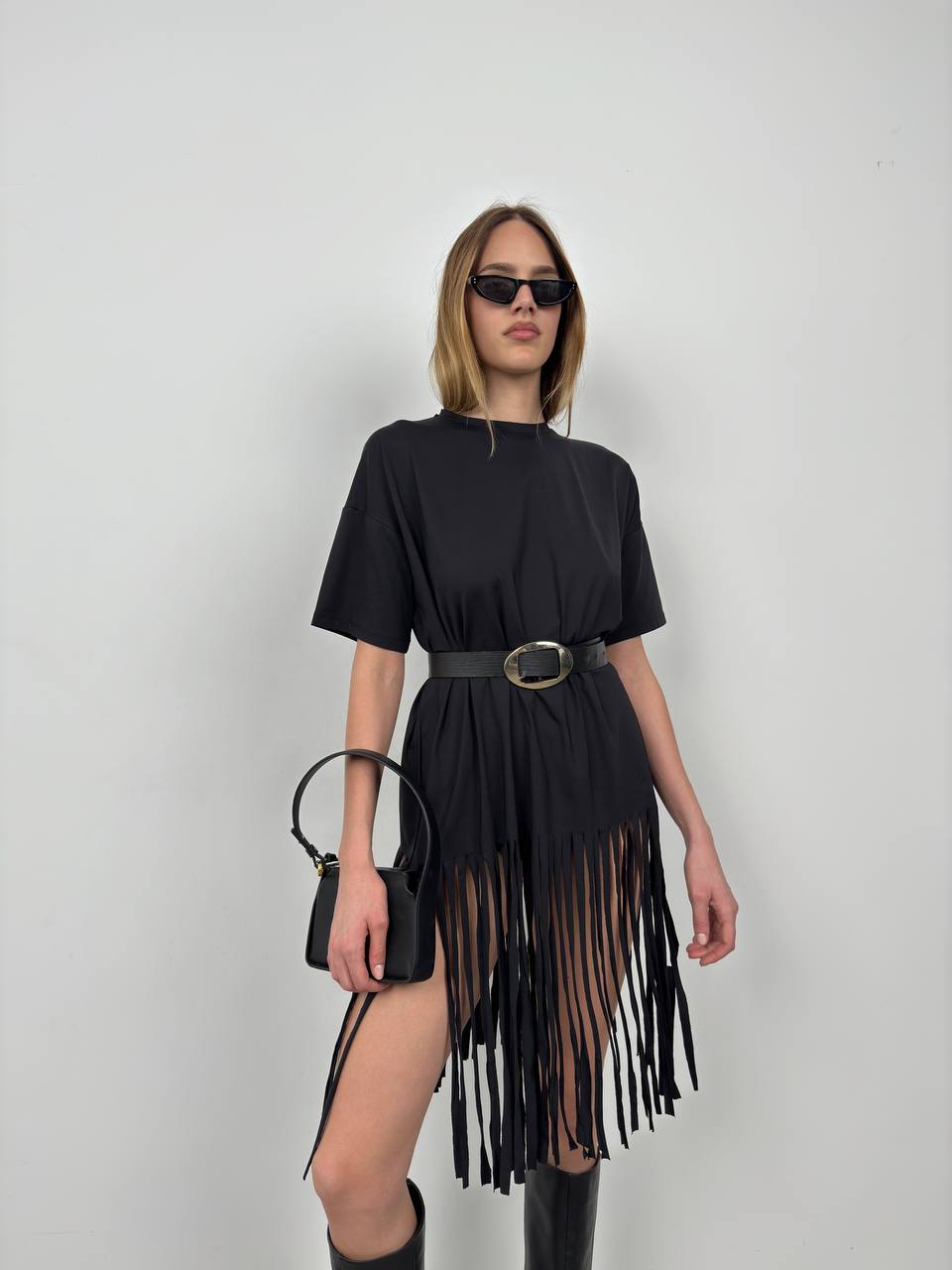 402 - Robe tunique à franges