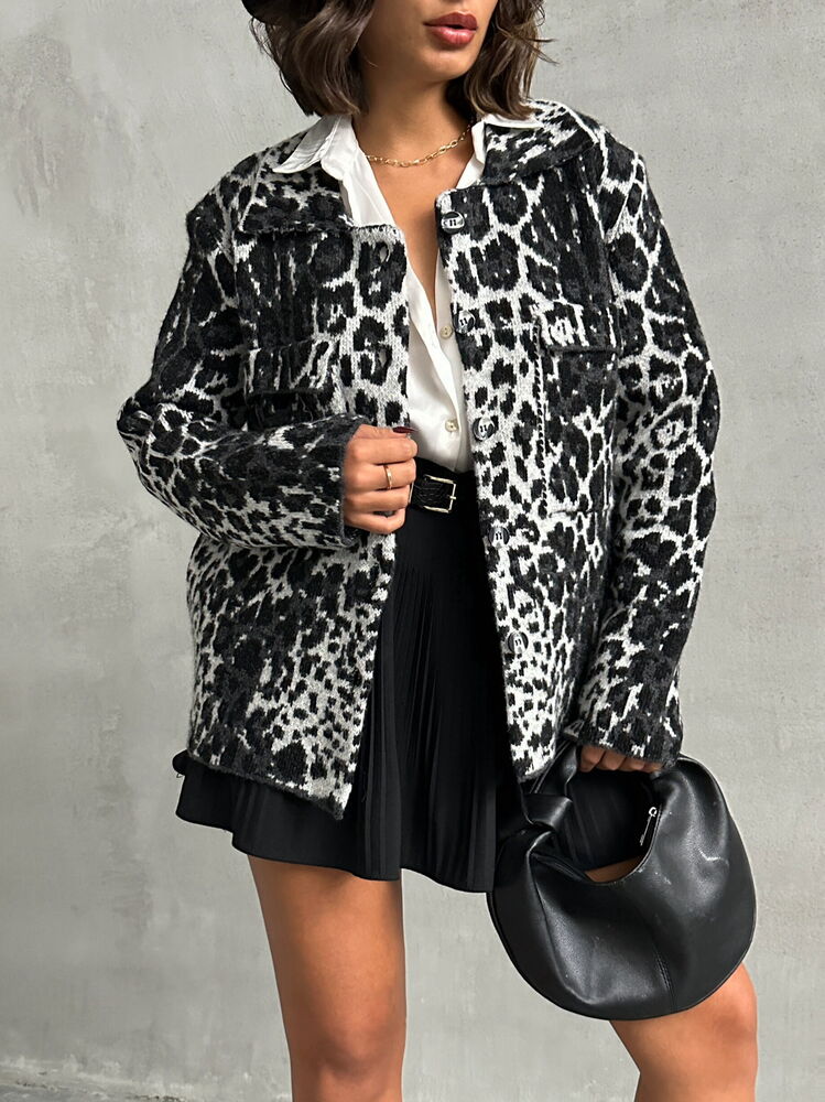 614 - Cardigan chaud à motifs