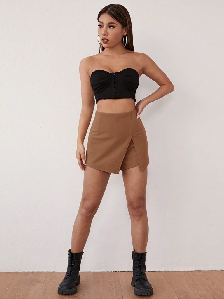 Jupe-short marron