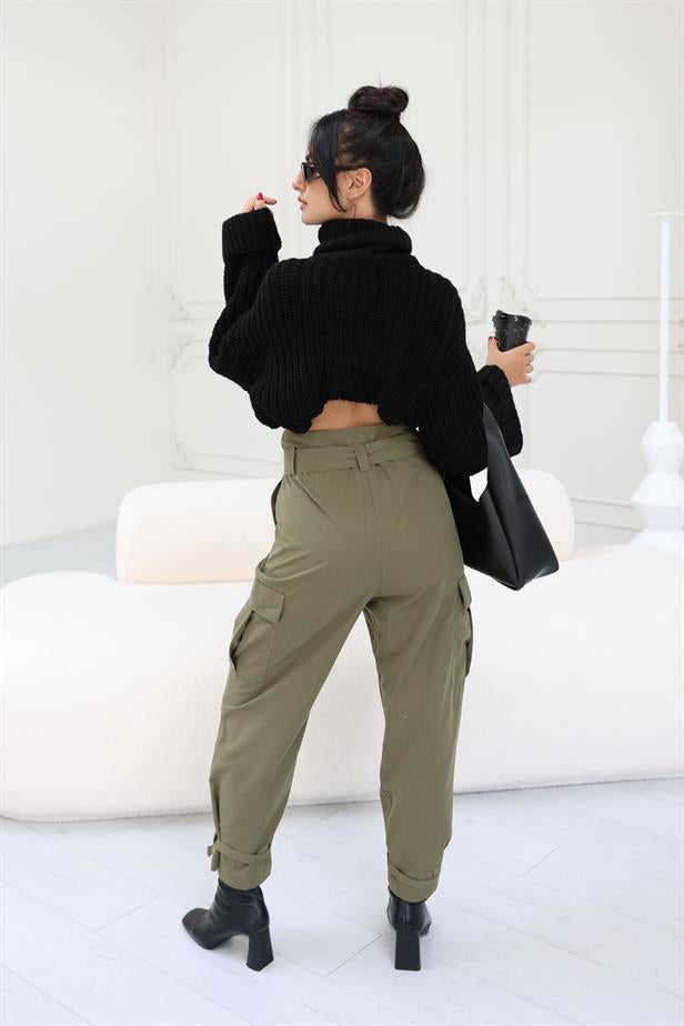 Pantalon cargo kaki