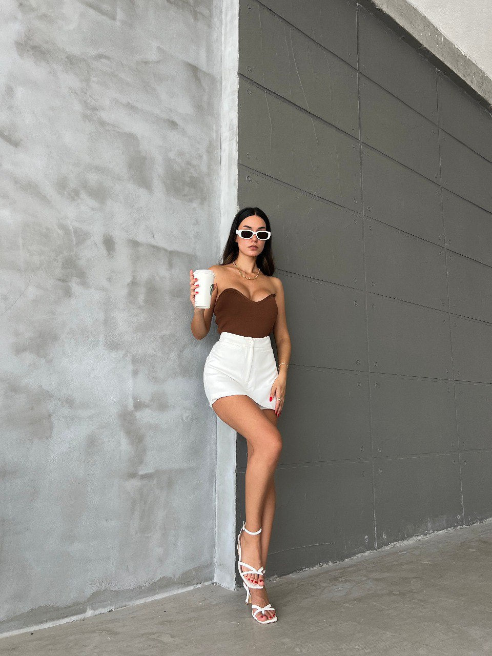 Bustier marron