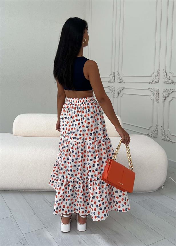 Jupe fleurie longue