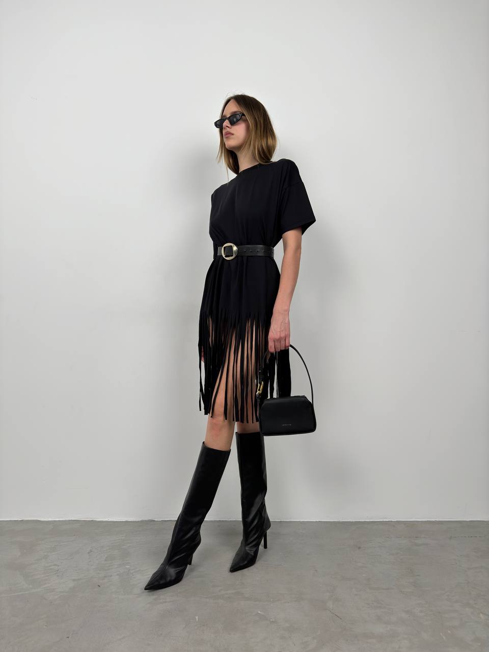 402 - Robe tunique à franges