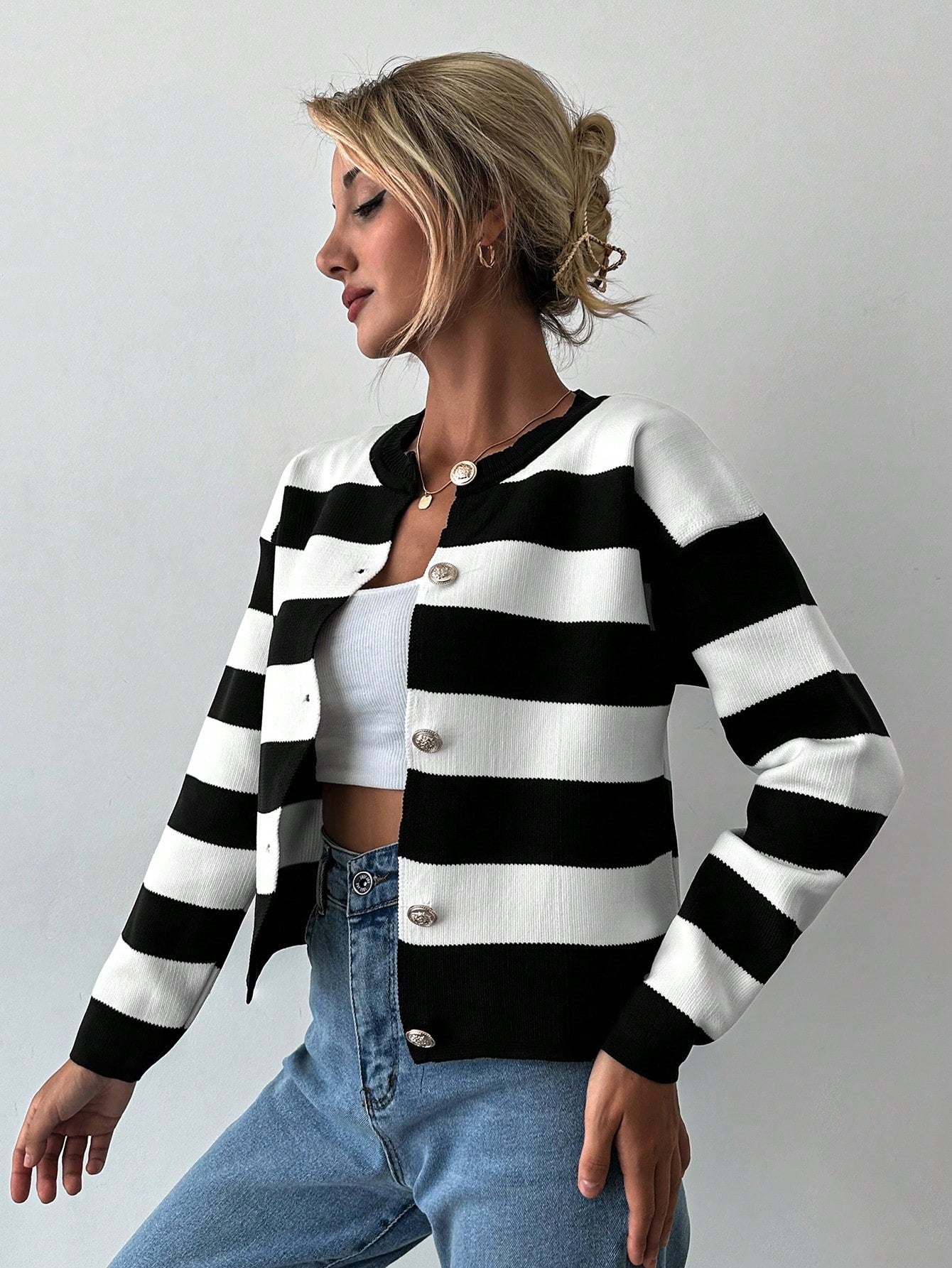 Gilet blanc et noir