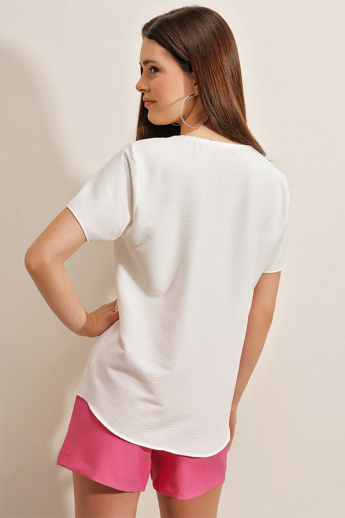 Blouse blanche à volants
