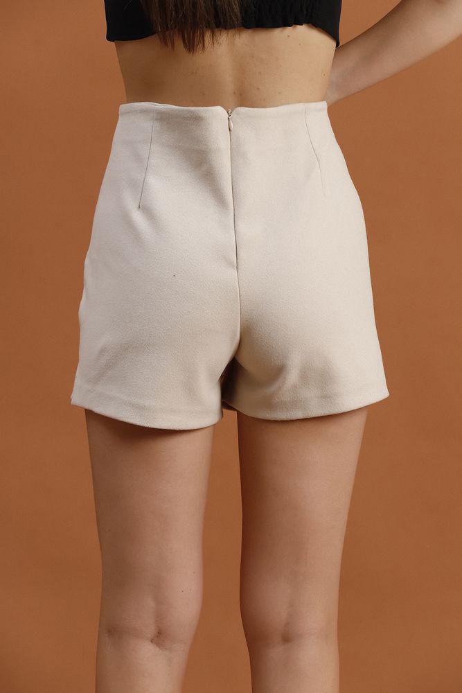 Jupe short beige