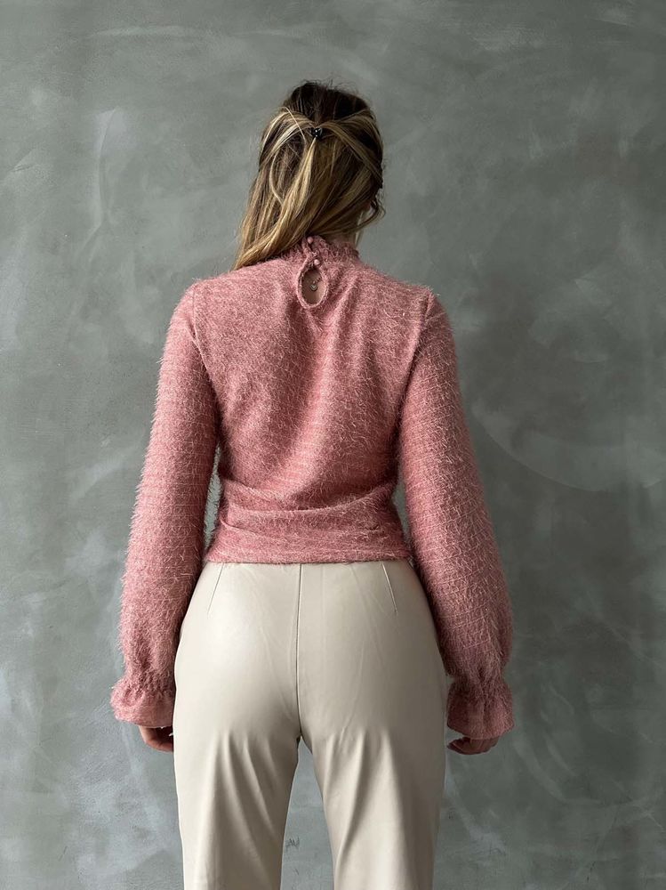 Blouse rose poils