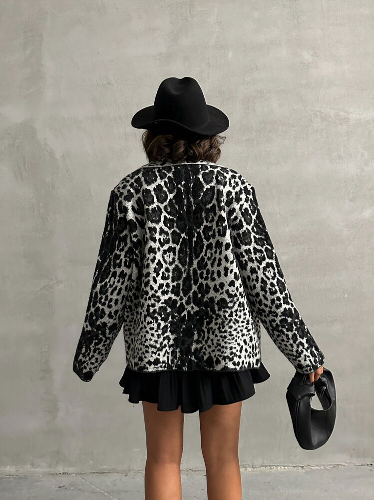 614 - Cardigan chaud à motifs