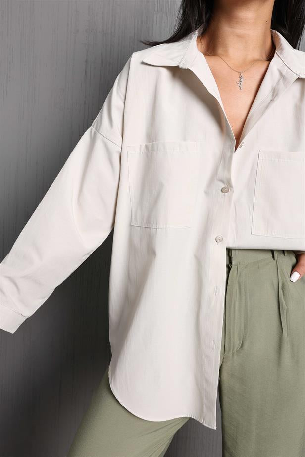 Chemise écrue oversize