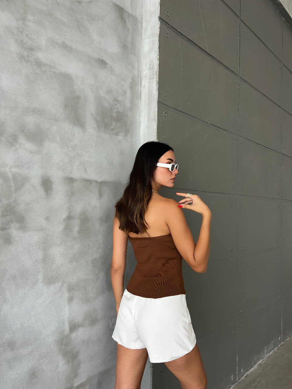 Bustier marron
