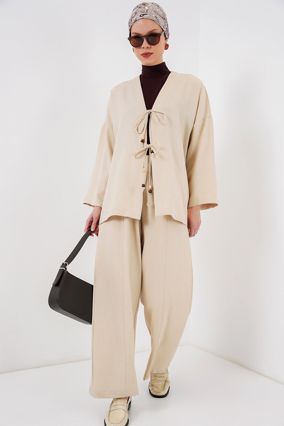 509 - Ensemble kimono beige lin