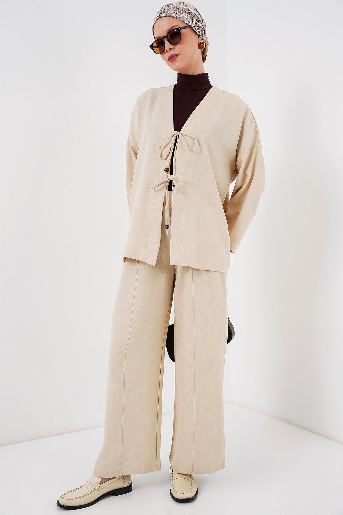 509 - Ensemble kimono beige lin