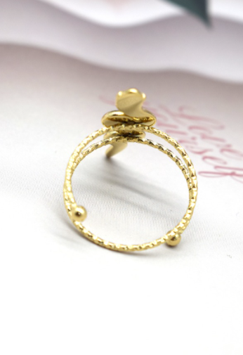 Bague acier Serpent