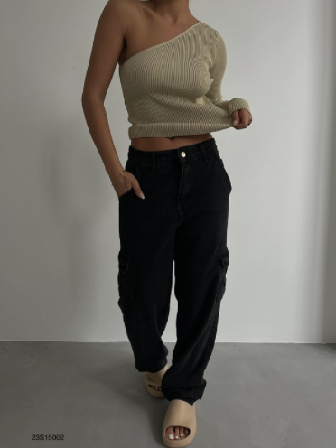 Top beige asymétrique Aloïse
